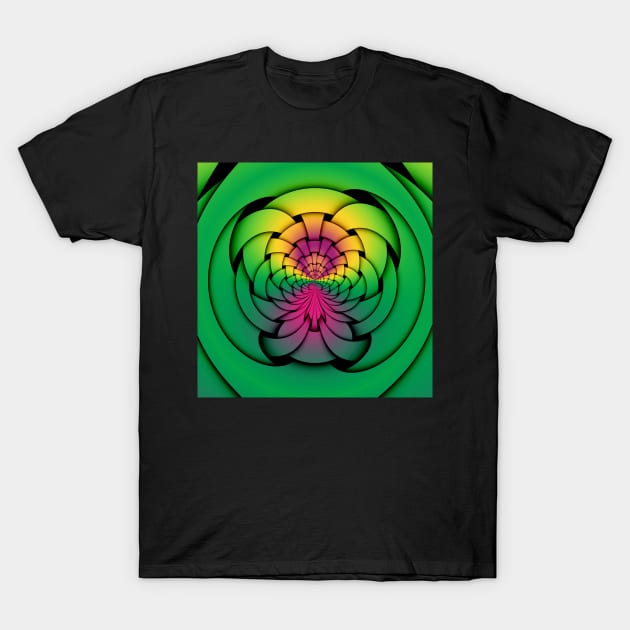 Green abstract T-Shirt by ikshvaku